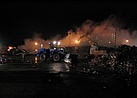 Der Brand auf dem Gelände der Recycling-Firma.