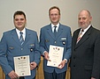 Sebastian Braune (stllv. OB), Axel W. Moch (OB), und der Vertreter des Länderverband Herrn Sodemann.