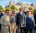 Tino Sorge (MdB), Dr. Thomas de Maizière (Bundesminister des Innern), Axel W. Moch (Ortsbeauftragter, THW OV-Magdeburg), Christian Wieser (Ortsbeauftragter, THW OV-Staßfurt).